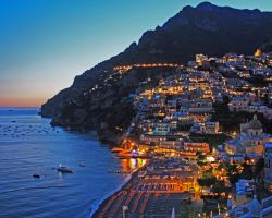 sunset in Positano Italy